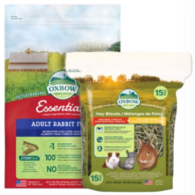 Oxbow Τροφή Essential Adult Rabbit 2,28kg + Χόρτο Hay Blends 425gr Oxbow Τροφή Essential Adult Rabbit 2,28kg + Χόρτο Hay Blends 425gr