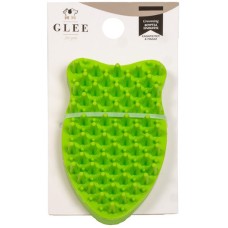 Glee βούρτσα καθαρισμού & μασάζ σιλικόνης πράσινο 11.6x7x2.8cm