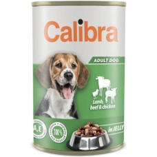 Calibra Dog Κονσέρβα για ενήλικους σκύλους με Αρνί, βοδινό, κοτόπουλο σε ζελέ 1240gr