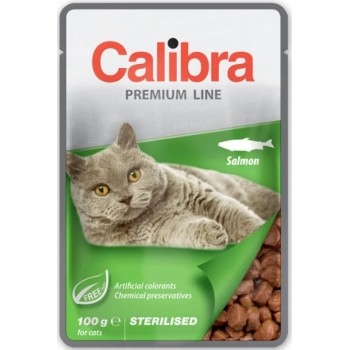 Calibra Cat Πλήρης τροφή για για στειρωμένες γάτες με σολομό σε σάλτσα Calibra Cat Πλήρης τροφή για για στειρωμένες γάτες με σολομό σε σάλτσα