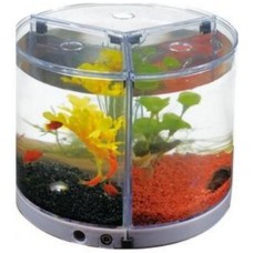 Πλαστικό ενυδρείο 3 in 1 mini betta tank με μετασχηματιστή ιδανικό για μονομάχους D20cmx17cm Πλαστικό ενυδρείο 3 in 1 mini betta tank με μετασχηματιστή ιδανικό για μονομάχους D20cmx17cm