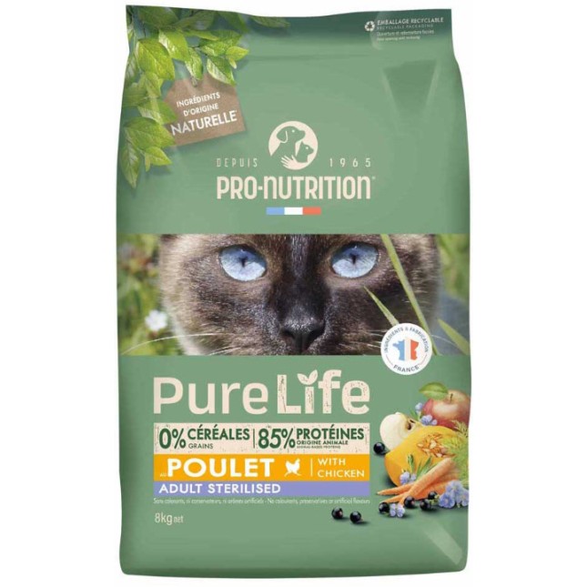 Pro-nutrition flatazor pure life πλήρης τροφή για στειρωμένες ενήλικες γάτες με κοτόπουλο 8kg Pro-nutrition flatazor pure life πλήρης τροφή για στειρωμένες ενήλικες γάτες με κοτόπουλο 8kg