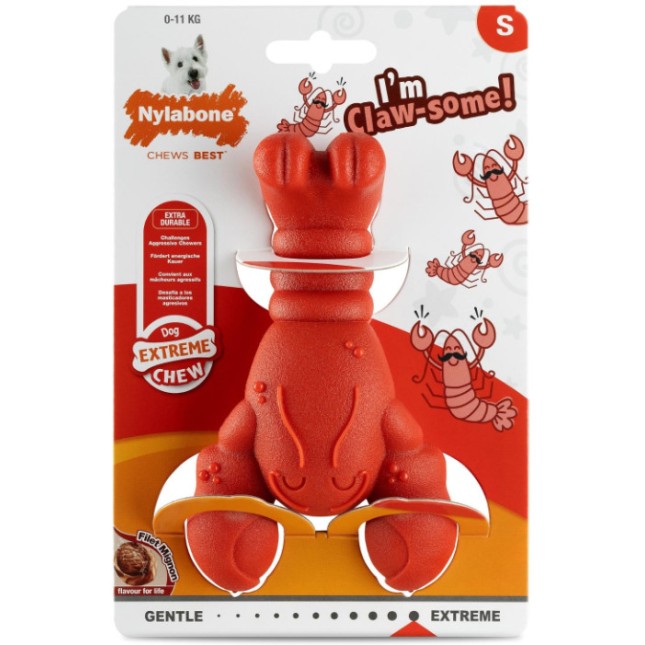 Nylabone αστακός μασίματος με γεύση φιλέτο μινιόν για μικρόσωμους σκύλους έως 11 κιλά Nylabone αστακός μασίματος με γεύση φιλέτο μινιόν για μικρόσωμους σκύλους έως 11 κιλά