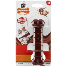 Nylabone κόκκαλο μασήματος με γεύση μπέικον εξωτερικά και μπριζόλα εσωτερικά m 14cm