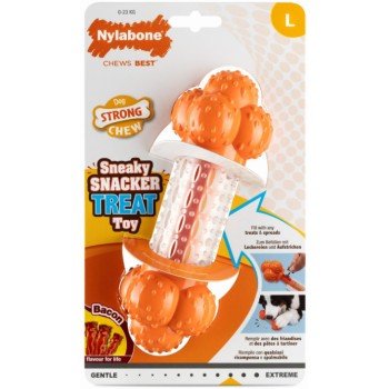 Nylabone κόκκαλο γεμίσματος με λιχουδιές-αλείμματα και γεύση μπέικον για μεσαία και μεγαλόσωμα σκυλι Nylabone κόκκαλο γεμίσματος με λιχουδιές-αλείμματα και γεύση μπέικον για μεσαία και μεγαλόσωμα σκυλι