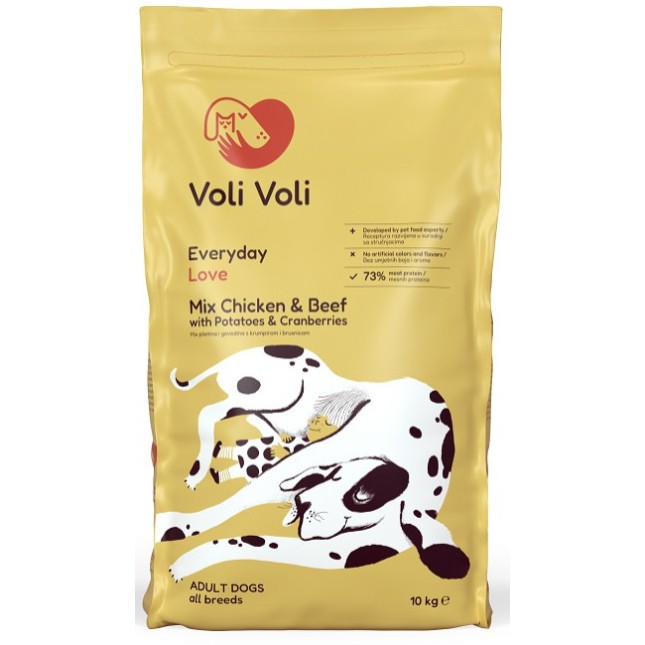Voli Voli Premium Tροφή Σκύλου με Μοσχάρι, Κοτόπουλο, Κρανιά, Πατάτες 10kg Voli Voli Premium Tροφή Σκύλου με Μοσχάρι, Κοτόπουλο, Κρανιά, Πατάτες 10kg
