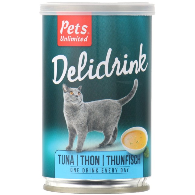 Pets Unlimited Delidrink σούπα ειδικά για γάτες γεμάτη τρυφερά κομμάτια τόνου 135ml Pets Unlimited Delidrink σούπα ειδικά για γάτες γεμάτη τρυφερά κομμάτια τόνου 135ml