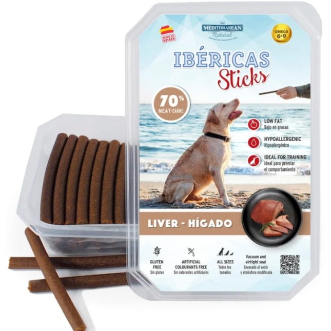 Mediterranean Ημίυγρα sticks Ibericas σε ταπεράκι με συκώτι 27τ,350g Mediterranean Ημίυγρα sticks Ibericas σε ταπεράκι με συκώτι 27τ,350g