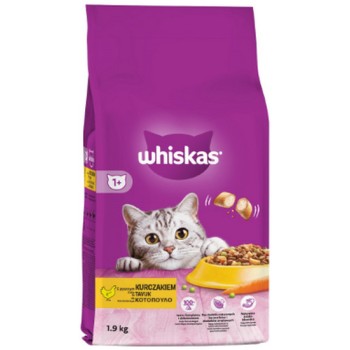 Whiskas πλήρη και ισορροπημένη διατροφή για ενήλικες γάτες με γεμιστές κροκέτες κοτόπουλου 1.9 kg Whiskas πλήρη και ισορροπημένη διατροφή για ενήλικες γάτες με γεμιστές κροκέτες κοτόπουλου 1.9 kg