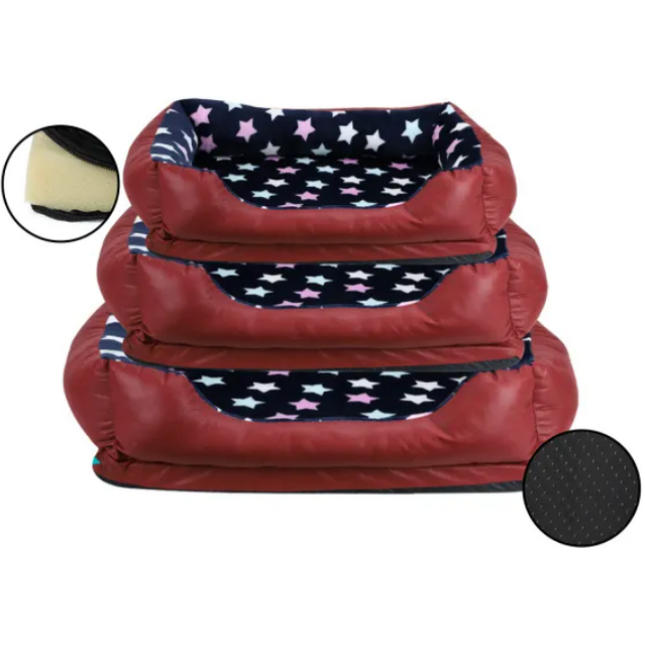 Nobleza κρεβάτι σκύλου με fleece επένδυση κόκκινο m 72x50cm Nobleza κρεβάτι σκύλου με fleece επένδυση κόκκινο m 72x50cm