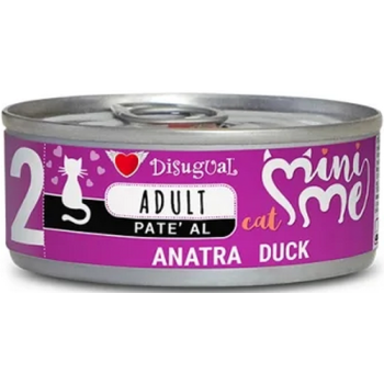 Disugual Mini me Πλήρης τροφή για ενήλικες γάτες με Πάπιας 85gr