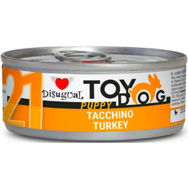 Disugual Toy Μονοπρωτεϊνική τροφή για κουτάβια με Γαλοπούλα 85gr Disugual Toy Μονοπρωτεϊνική τροφή για κουτάβια με Γαλοπούλα 85gr