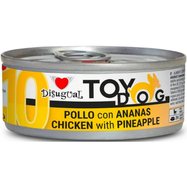 Disugual Toy Μονοπρωτεϊνική τροφή για μικρόσωμους σκύλους με Κοτόπουλο-Ανανά 85gr Disugual Toy Μονοπρωτεϊνική τροφή για μικρόσωμους σκύλους με Κοτόπουλο-Ανανά 85gr