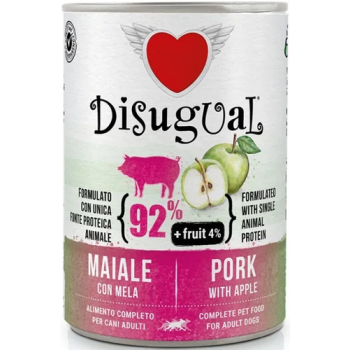 Disugual FRUIT Μονοπρωτεϊνική τροφή ενήλικου σκύλου πατέ Σ.Χοιρινό+Μήλο 400gr Disugual FRUIT Μονοπρωτεϊνική τροφή ενήλικου σκύλου πατέ Σ.Χοιρινό+Μήλο 400gr