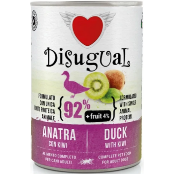 Disugual FRUIT Μονοπρωτεϊνική τροφή ενήλικου σκύλου πατέ Πάπια+Ακτινίδιο 400gr Disugual FRUIT Μονοπρωτεϊνική τροφή ενήλικου σκύλου πατέ Πάπια+Ακτινίδιο 400gr