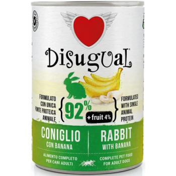 Disugual FRUIT Μονοπρωτεϊνική τροφή ενήλικου σκύλου πατέ Κουνέλι+Μπανάνα 400gr Disugual FRUIT Μονοπρωτεϊνική τροφή ενήλικου σκύλου πατέ Κουνέλι+Μπανάνα 400gr
