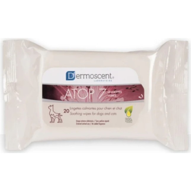 Dermoscent Καθαριστικά  ενυδατικά μαντηλάκια για σκύλους και γάτες 20τεμ