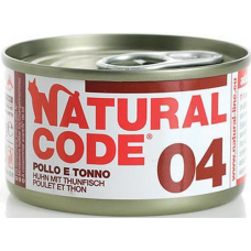Natural Code τροφή για ενήλικες γάτες - Πατέ Κοτόπουλο & Τόνο 85gr Natural Code τροφή για ενήλικες γάτες - Πατέ Κοτόπουλο & Τόνο 85gr