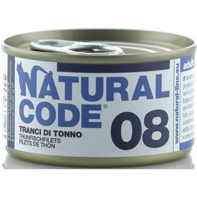 Natural Code τροφή για ενήλικες γάτες - Πατέ Φιλέτο τόνου 85gr Natural Code τροφή για ενήλικες γάτες - Πατέ Φιλέτο τόνου 85gr