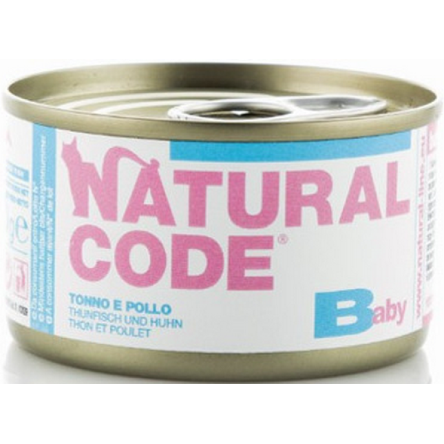 Natural Code τροφή για γατάκια που απογαλακτίζονται - Τόνος & Κοτόπουλο 85gr Natural Code τροφή για γατάκια που απογαλακτίζονται - Τόνος & Κοτόπουλο 85gr