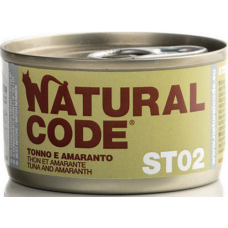 Natural Code τροφή ιδανική για ενήλικες στειρωμένες γάτες με Τόνο & Αμάρυνθος 85gr Natural Code τροφή ιδανική για ενήλικες στειρωμένες γάτες με Τόνο & Αμάρυνθος 85gr