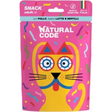 Natural Code Λιχουδιές για ενήλικες γάτες σε φακελάκι με Κοτόπουλο και Μύρτιλα 60gr Natural Code Λιχουδιές για ενήλικες γάτες σε φακελάκι με Κοτόπουλο και Μύρτιλα 60gr