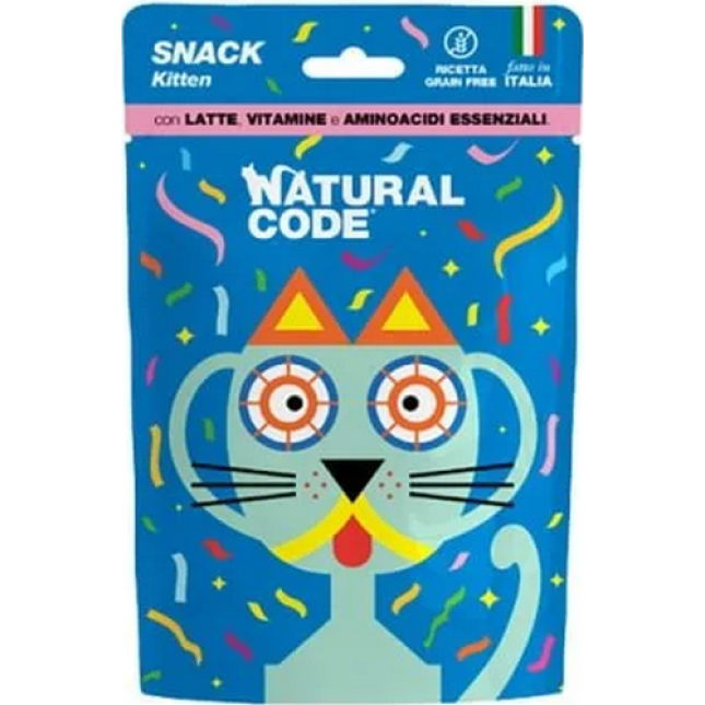 Natural Code Λιχουδιές για νεαρά γατάκια σε φακελάκι με Λευκό κρέας και Γάλα 60gr Natural Code Λιχουδιές για νεαρά γατάκια σε φακελάκι με Λευκό κρέας και Γάλα 60gr