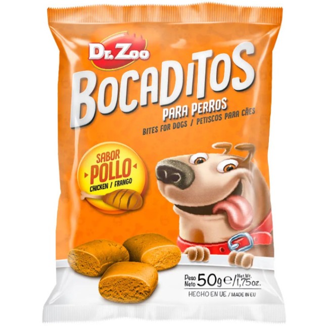 Dr Zoo Bocaditos Μπουκίτσες με γεύση κοτόπουλο 50gr Dr Zoo Bocaditos Μπουκίτσες με γεύση κοτόπουλο 50gr