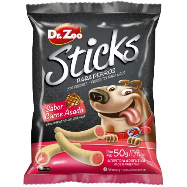 Dr Zoo Sticks με γεύση ψητό κρέας 50gr Dr Zoo Sticks με γεύση ψητό κρέας 50gr