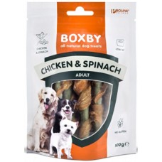 Boxby λιχουδιά χωρίς γλουτένη με κοτόπουλο και σπανάκι 100g