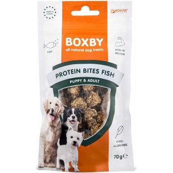 Boxby λιχουδιά χωρίς δημητριακά, γλουτένη και γαλακτοκομικά με κοτόπουλο και ψάρι 70g Boxby λιχουδιά χωρίς δημητριακά, γλουτένη και γαλακτοκομικά με κοτόπουλο και ψάρι 70g