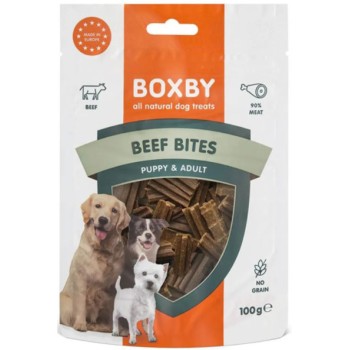 Boxby Υγιεινές λιχουδιές για κουτάβια και ενήλικους σκύλους με βοδινό 100gr Boxby Υγιεινές λιχουδιές για κουτάβια και ενήλικους σκύλους με βοδινό 100gr