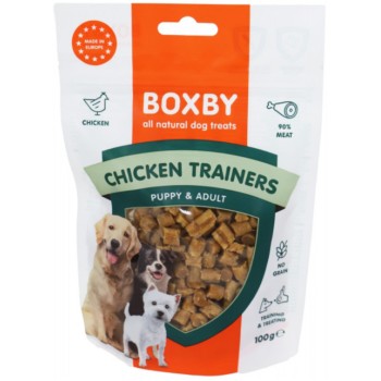 Boxby Υγιεινές λιχουδιές για κουτάβια και ενήλικους σκύλους με κοτόπουλο 100gr Boxby Υγιεινές λιχουδιές για κουτάβια και ενήλικους σκύλους με κοτόπουλο 100gr