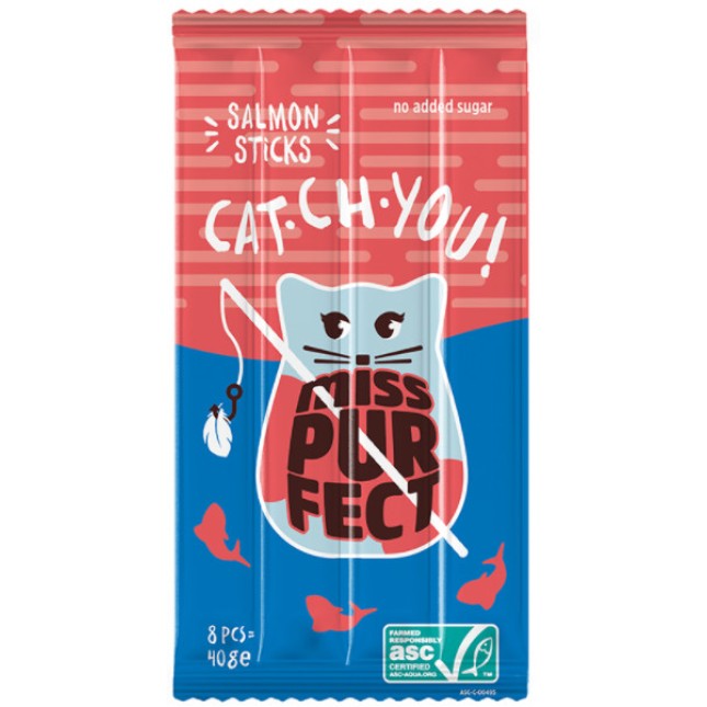 Boxby Miss Purfect Στικς με γεύση σολομού 8x5g Boxby Miss Purfect Στικς με γεύση σολομού 8x5g