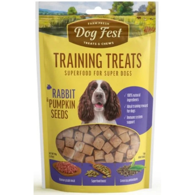 PetFest Dog λιχουδιά για ενήλικους σκύλους κύβοι με κουνέλι και σπόρους κολοκύθας 90g PetFest Dog λιχουδιά για ενήλικους σκύλους κύβοι με κουνέλι και σπόρους κολοκύθας 90g