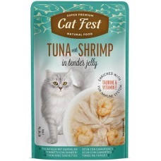 PetFest φιλέτο τόνου και γαρίδες σε ζελέ για ενήλικες γάτες 70gr PetFest φιλέτο τόνου και γαρίδες σε ζελέ για ενήλικες γάτες 70gr