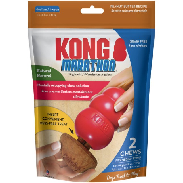 Kong Marathon μπισκότα με φυστικοβούτυρο που ταιριάζει απόλυτα σε όλα τα KONG Classic παιχνίδια Kong Marathon μπισκότα με φυστικοβούτυρο που ταιριάζει απόλυτα σε όλα τα KONG Classic παιχνίδια
