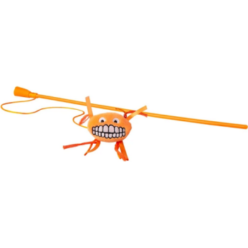 Rogz catz παιχνίδι γάτας ραβδί Teaser Plush Catnip αστεία φατσούλα πορτοκαλί Rogz catz παιχνίδι γάτας ραβδί Teaser Plush Catnip αστεία φατσούλα πορτοκαλί