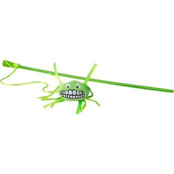 Rogz catz παιχνίδι γάτας ραβδί Teaser Plush Catnip αστεία φατσούλα πράσινο Rogz catz παιχνίδι γάτας ραβδί Teaser Plush Catnip αστεία φατσούλα πράσινο