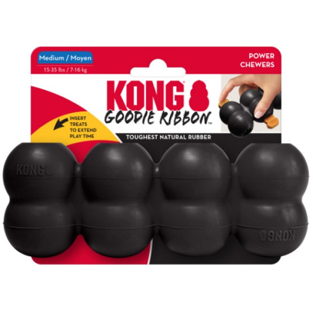 Kong Extreme Παιχνίδι από μαύρο καουτσούκ με θήκες για λιχουδιές Md 18x5cm Kong Extreme Παιχνίδι από μαύρο καουτσούκ με θήκες για λιχουδιές Md 18x5cm