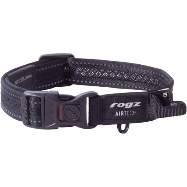 Rogz dogz περιλαίμιο σκύλου Air Tech Μαύρο medium 26-40cm Rogz dogz περιλαίμιο σκύλου Air Tech Μαύρο medium 26-40cm