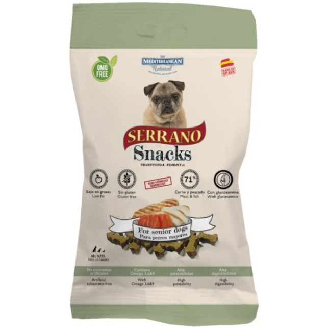 Mediterranean serrano snacks για υπερήλικα σκυλιά με ζαμπόν και γαλοπούλα 100gr Mediterranean serrano snacks για υπερήλικα σκυλιά με ζαμπόν και γαλοπούλα 100gr
