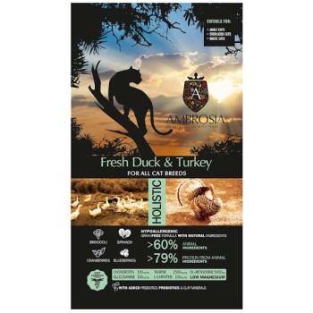 Ambrosia Πλήρης ολιστική τροφή με πάπια και γαλοπούλα για στειρωμένες γάτες 5kg Ambrosia Πλήρης ολιστική τροφή με πάπια και γαλοπούλα για στειρωμένες γάτες 5kg