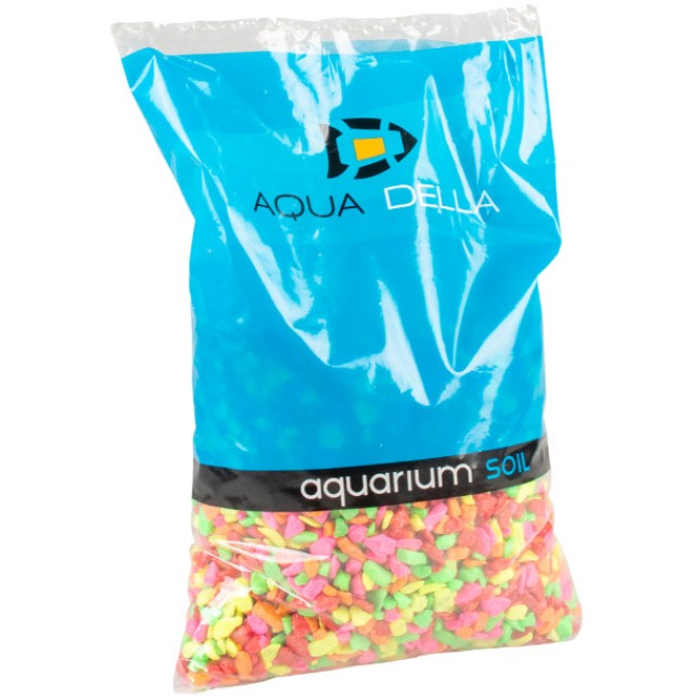 Aqua Della πολύχρωμα χαλίκια ενυδρείου νέον 6-9 mm/2kg
