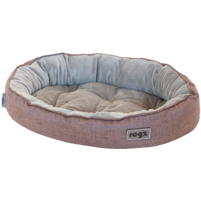 Rogz catz βελούδινο κρεβατάκι γάτας οβαλ καφέ (M) 56x39x13cm Rogz catz βελούδινο κρεβατάκι γάτας οβαλ καφέ (M) 56x39x13cm