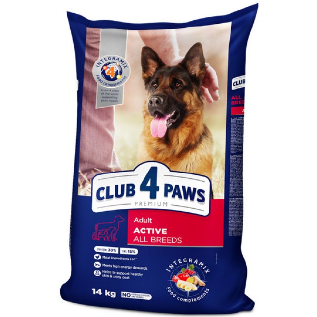 Kormotech Club 4 Paws για ενήλικα δραστήρια σκυλιά όλων των φυλών με κοτόπουλο 14kg Kormotech Club 4 Paws για ενήλικα δραστήρια σκυλιά όλων των φυλών με κοτόπουλο 14kg