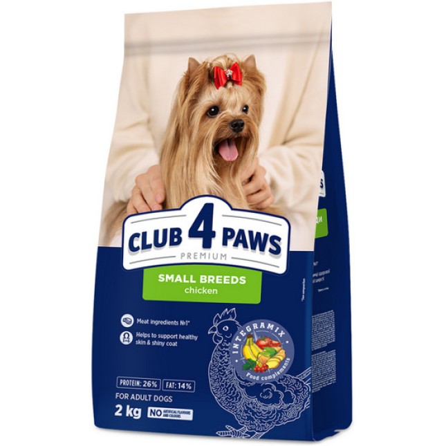 Kormotech Club 4 Paws ξηρή διατροφή υψηλής ποιότητας για ενήλικα μικρόσωμα σκυλιά με κοτόπουλο