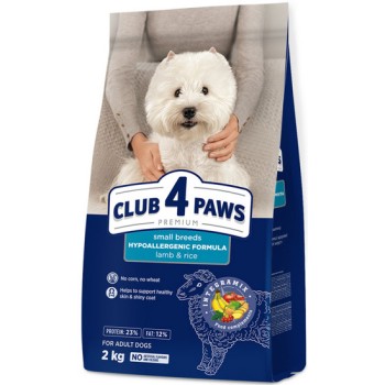 Kormotech Club 4 Paws ξηρή διατροφή υψηλής ποιότητας για ενήλικα μικρόσωμα σκυλιά με αρνί με ρύζι