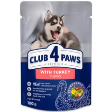 Kormotech Club 4 Paws υγρή τροφή υψηλής ποιότητας για κουτάβια όλων των φυλών με γαλοπούλα 100gr Kormotech Club 4 Paws υγρή τροφή υψηλής ποιότητας για κουτάβια όλων των φυλών με γαλοπούλα 100gr