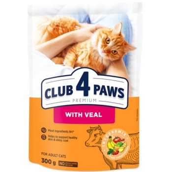 Kormotech Club 4 Paws ξηρή τροφή για ενήλικες γάτες με μοσχάρι Kormotech Club 4 Paws ξηρή τροφή για ενήλικες γάτες με μοσχάρι